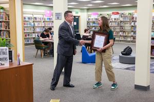 Supervisor Joel Anderson and teacher Lisa Gore