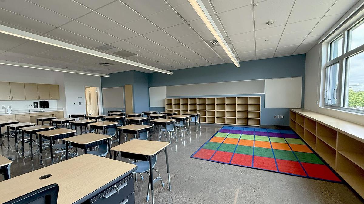 Fern Hill addition second-floor classroom