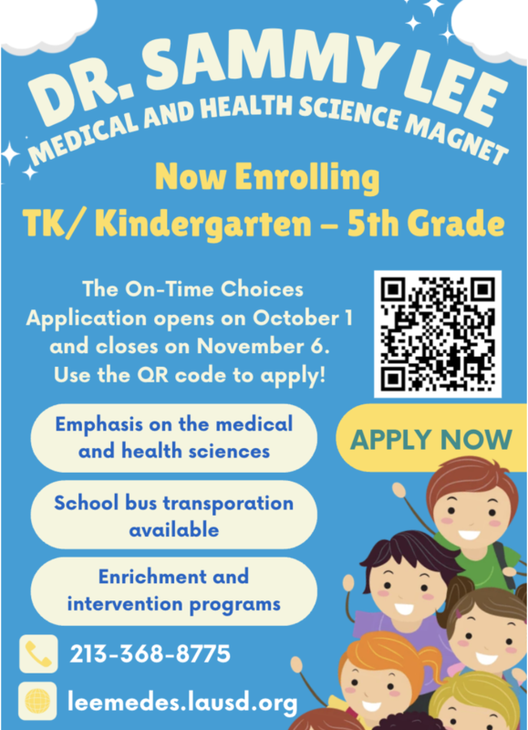 Apply to Dr. Sammy Lee for the 2027-2028 School Year (CLICK HERE)