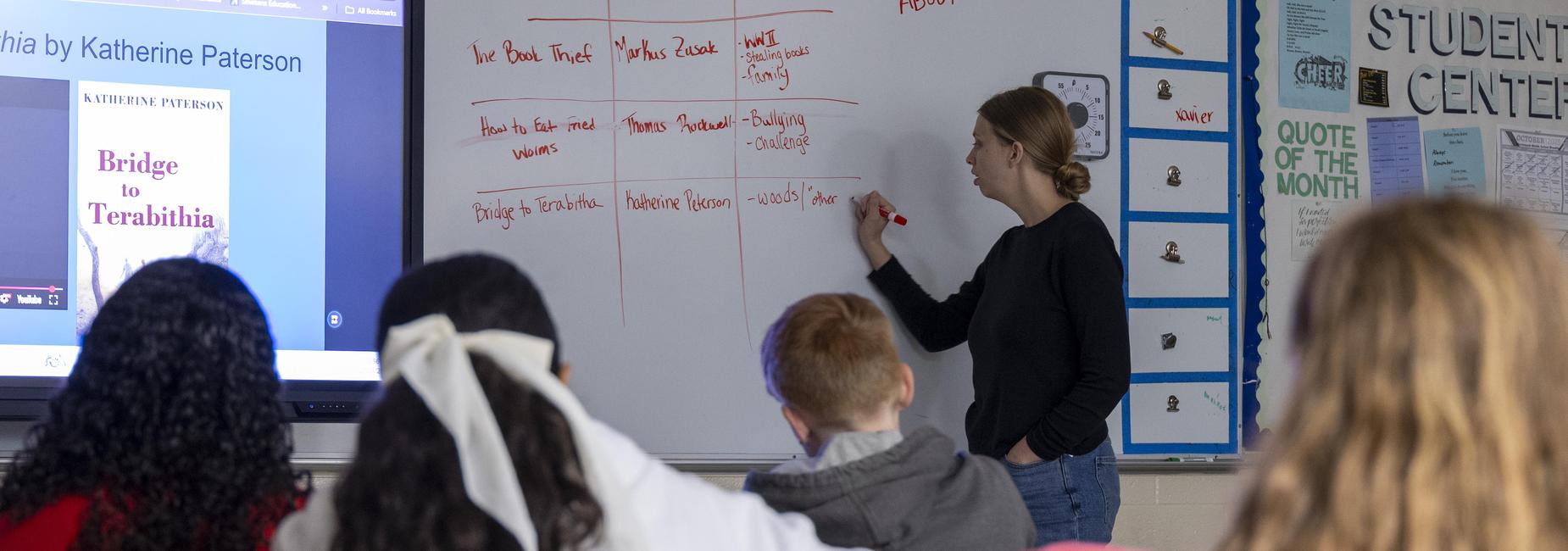 Teacher teaching English