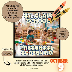ad for preschool screening