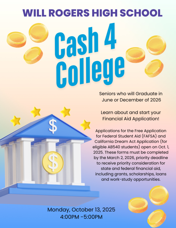 Cash For College Flyer English