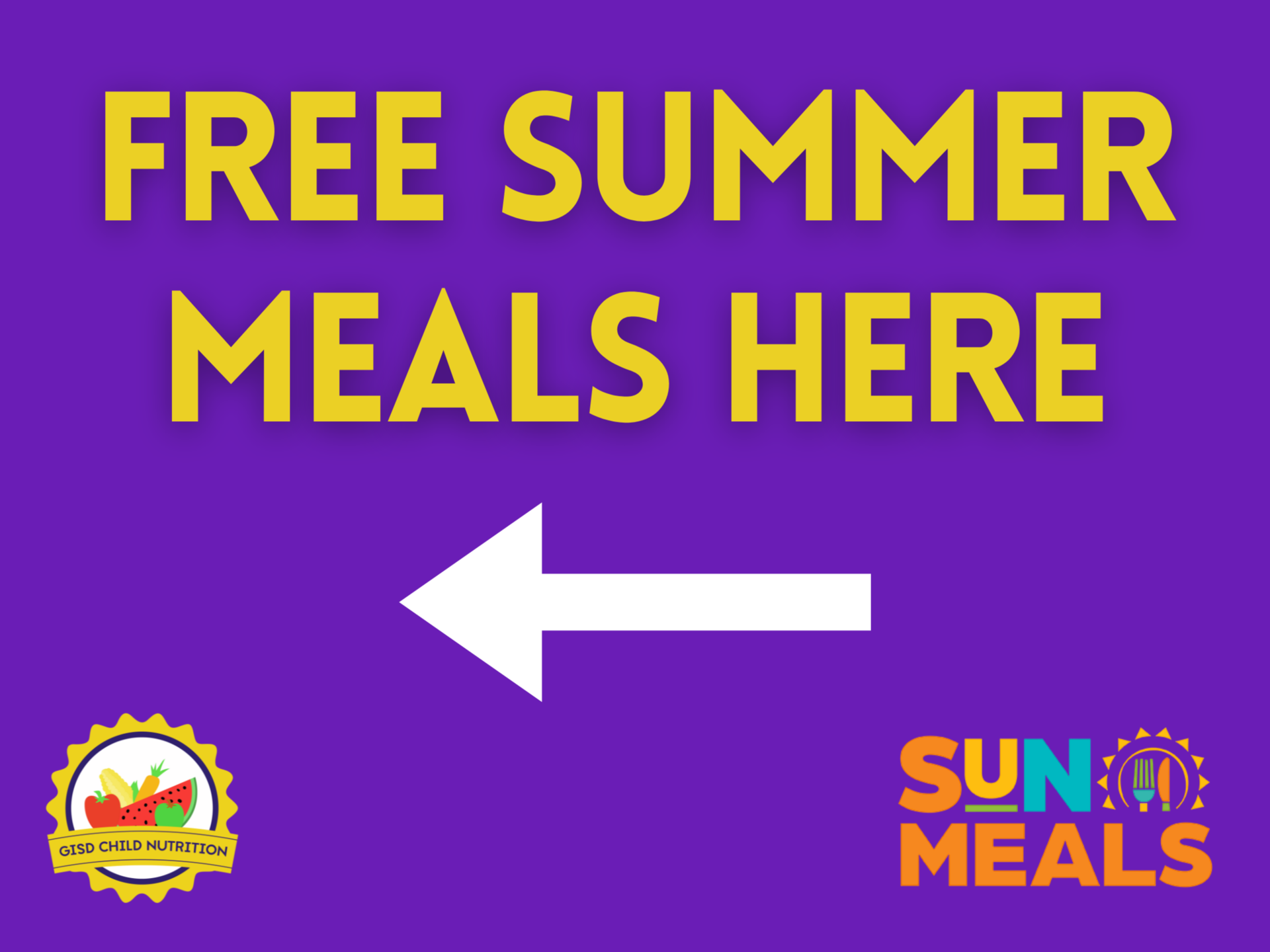 Meal direction sign