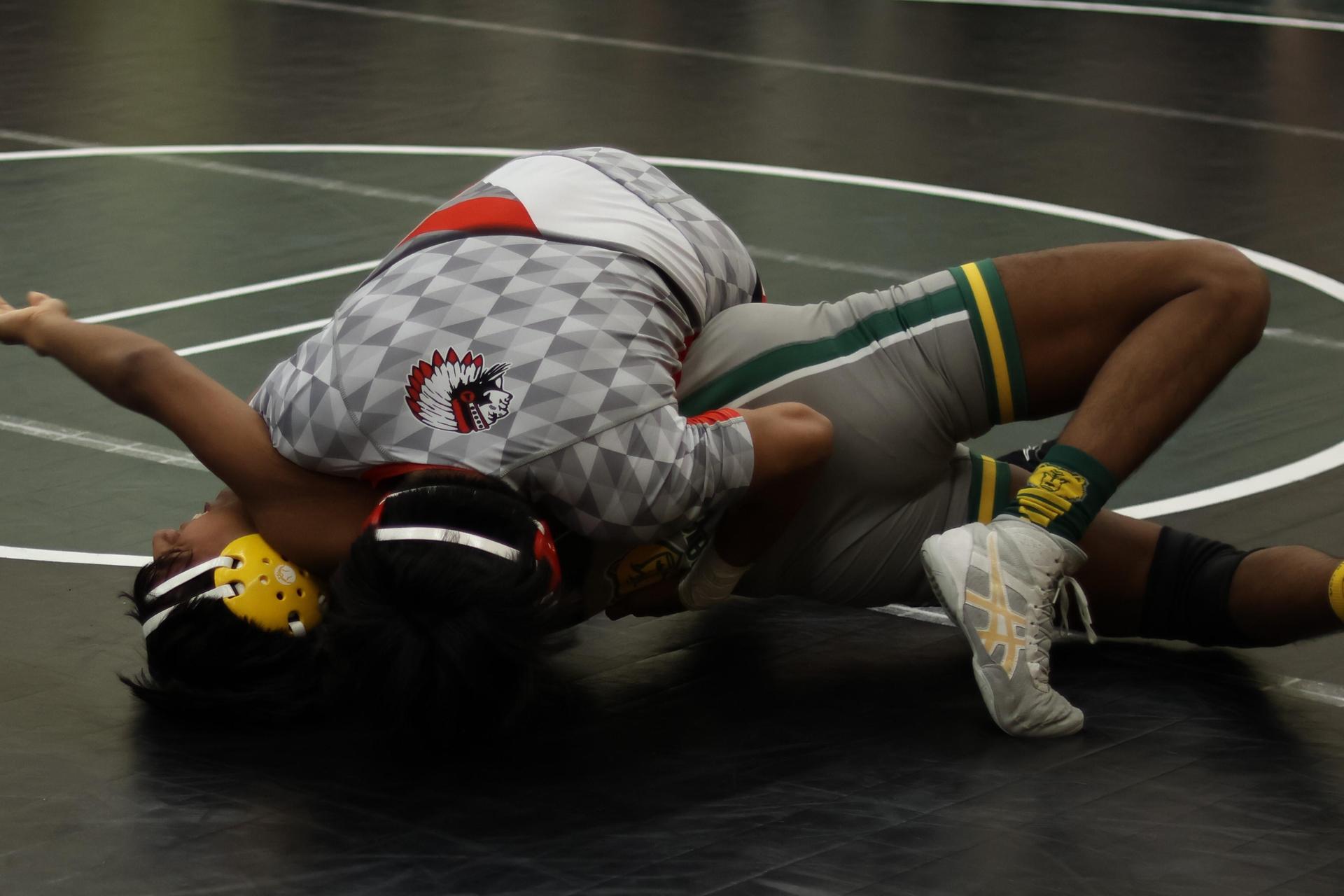 boys wrestling at liberty duals