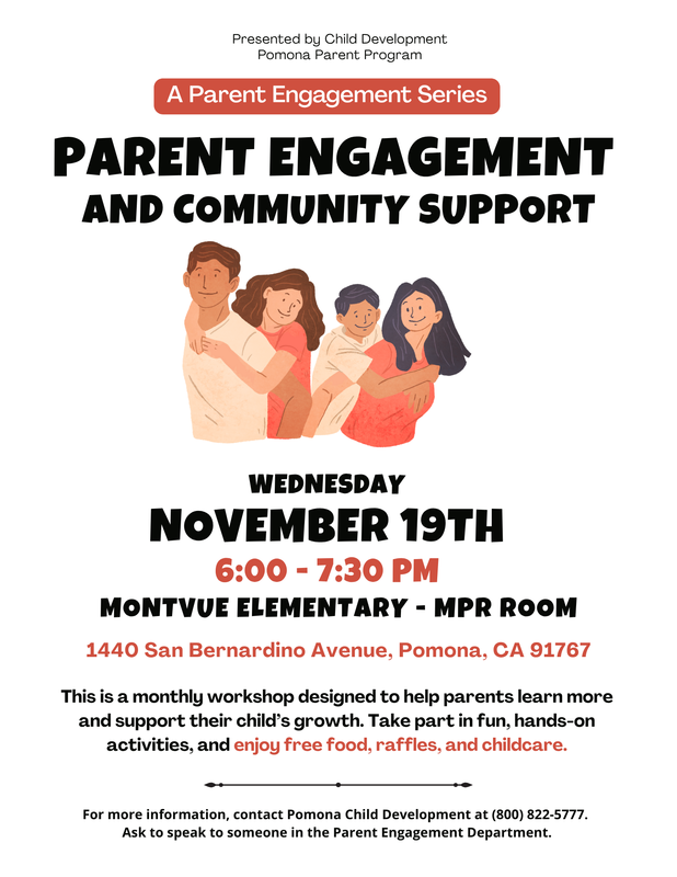 flyer for workshop, includes a graphic of family