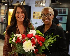 Dr. Supakahn and retiring principal Sumatra Drayton