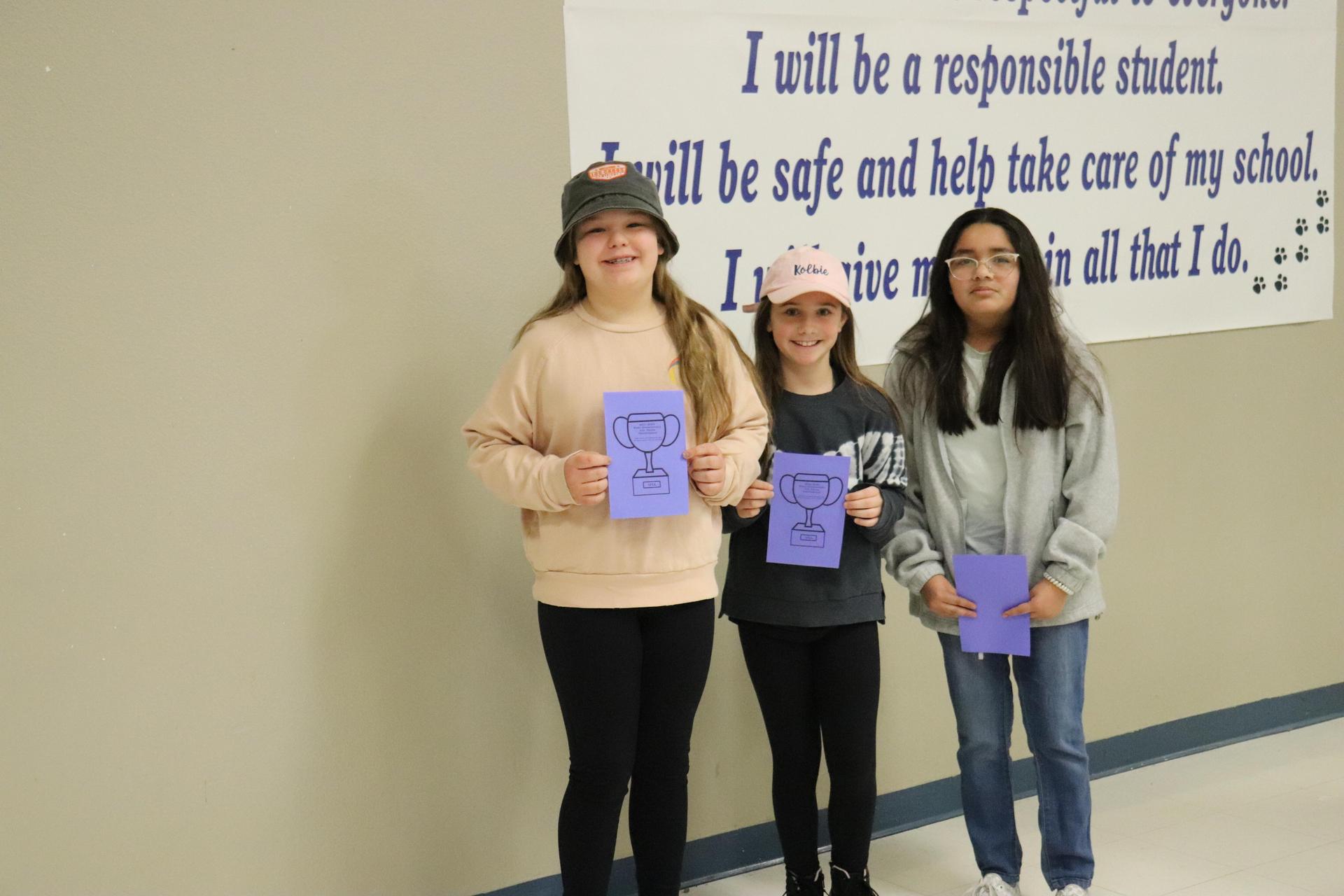 4th Grade Ready Writing: Harper Stout, Rosalie Lagunes, and Kolbie Daves