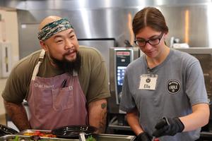 Students with Kitchen tABLE learn culinary skills