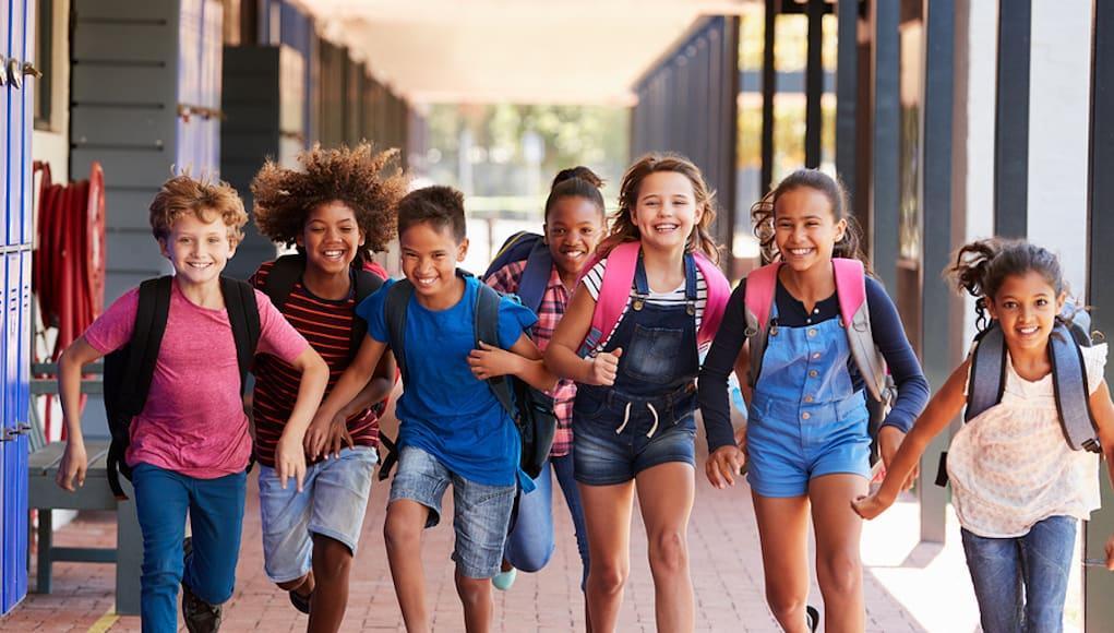 large group of children