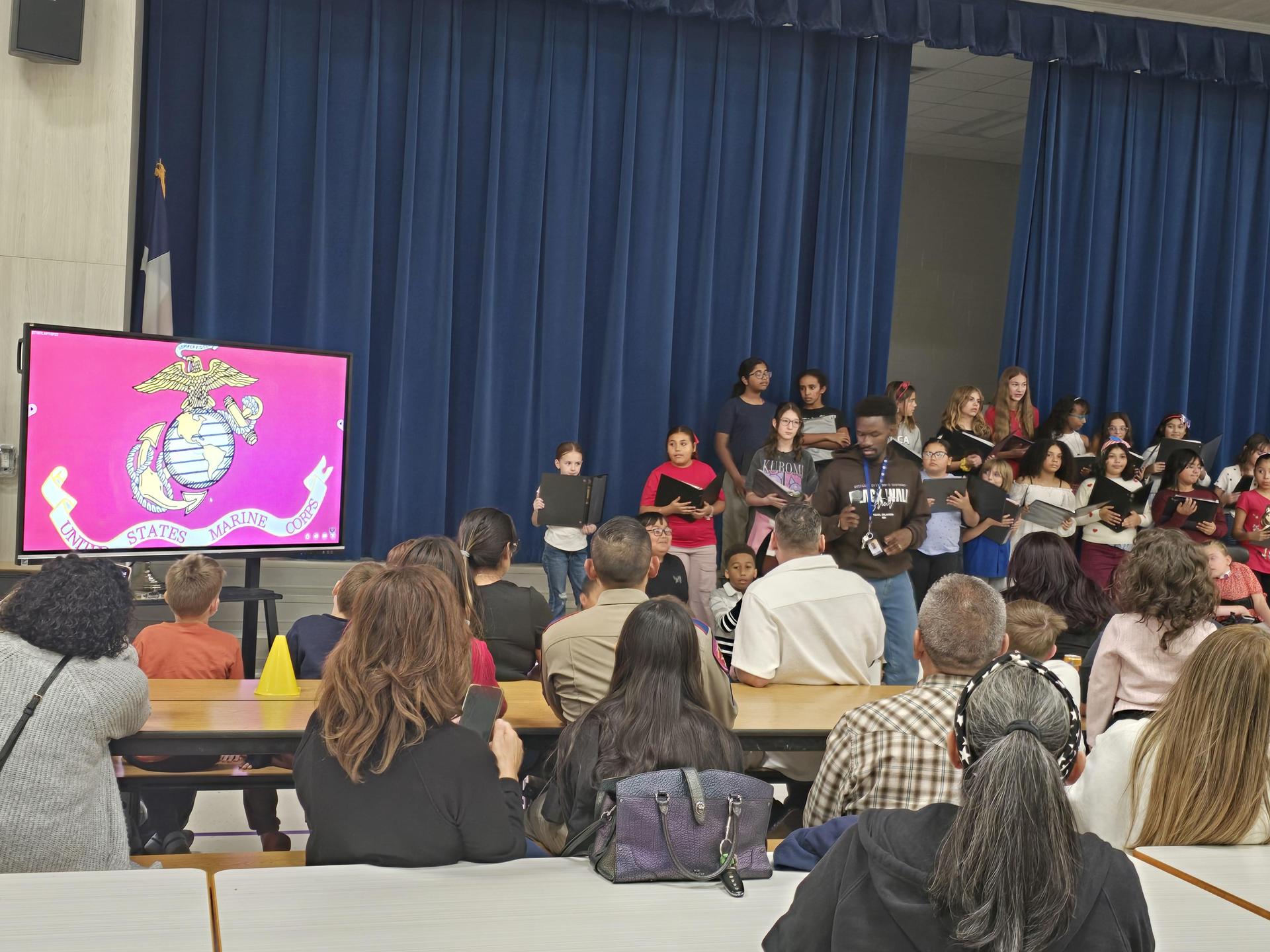 Ladera Lyrics and Ladera Beats put on a Special Show in Honor of Month of the Military Family at November's PTO Meeting