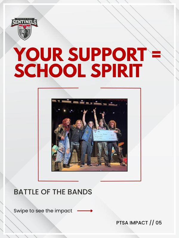 YOUR SUPPORT = SCHOOL SPIRIT