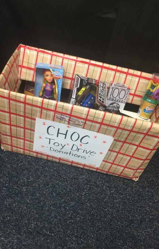 Box of toy donations