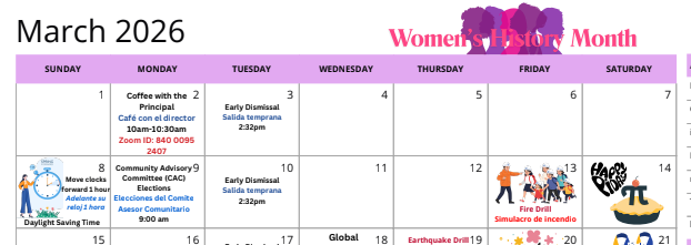 March Calendar