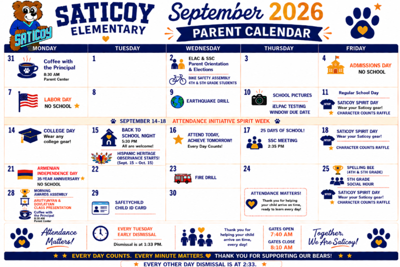 September Calendar!