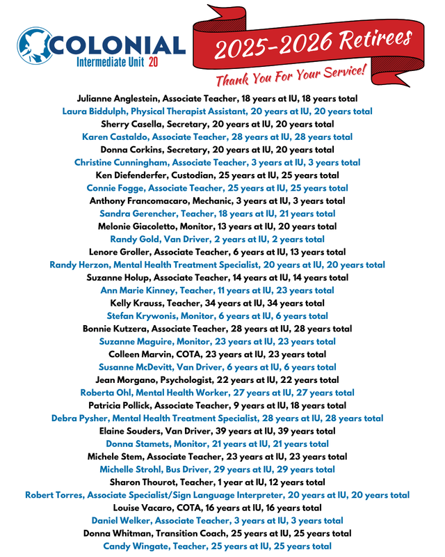 In Recognition of CIU 20 Retirees