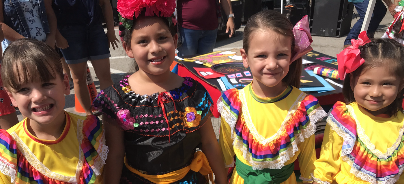 Dual Language students celebrating Hispanic Heritage Month