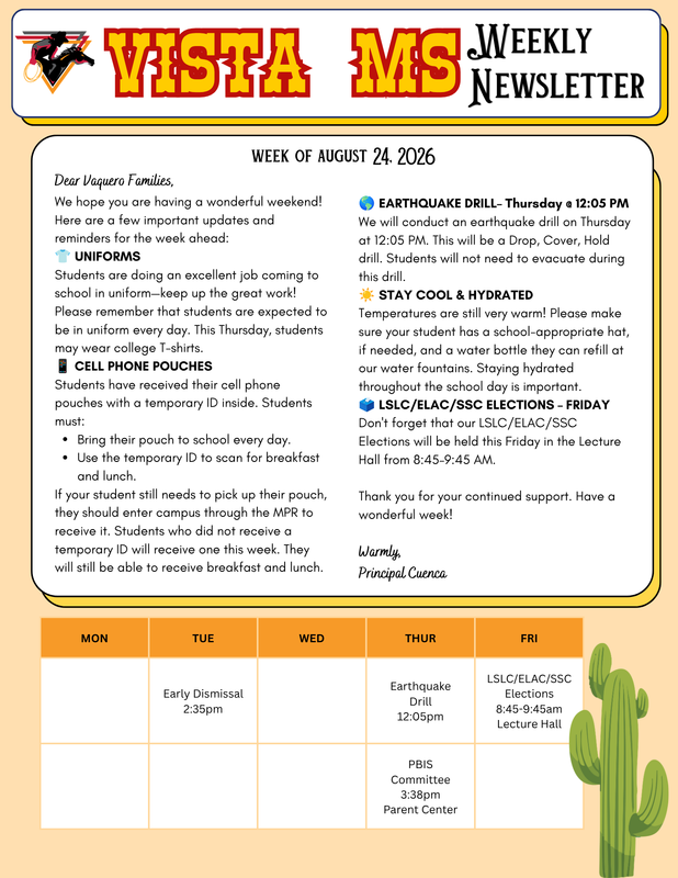 Parent Letter in English and Spanish