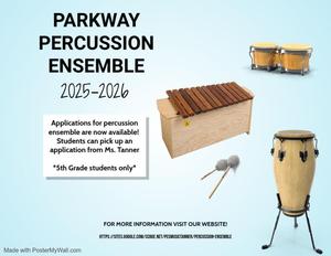 Parkway announcement for percussion ensemble