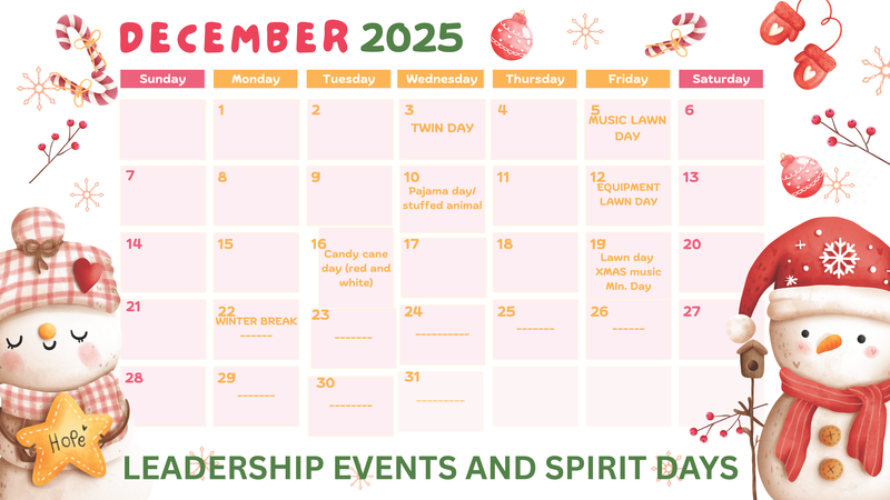 December Leadership Calendar