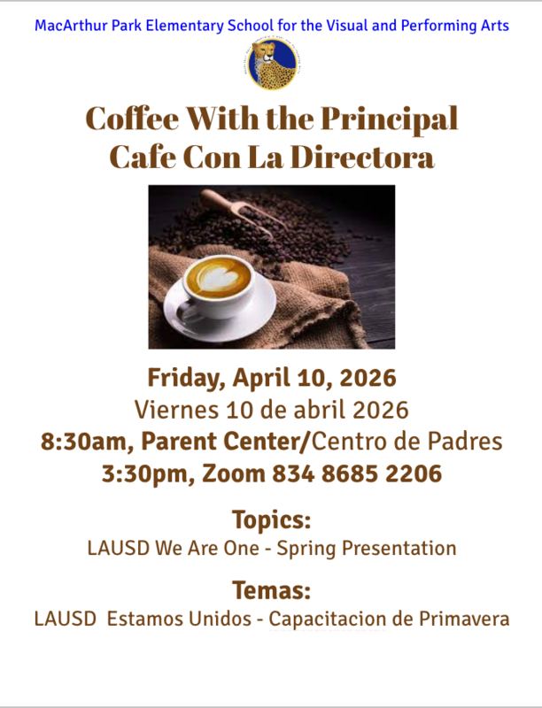 Coffee with the Principal Flyer