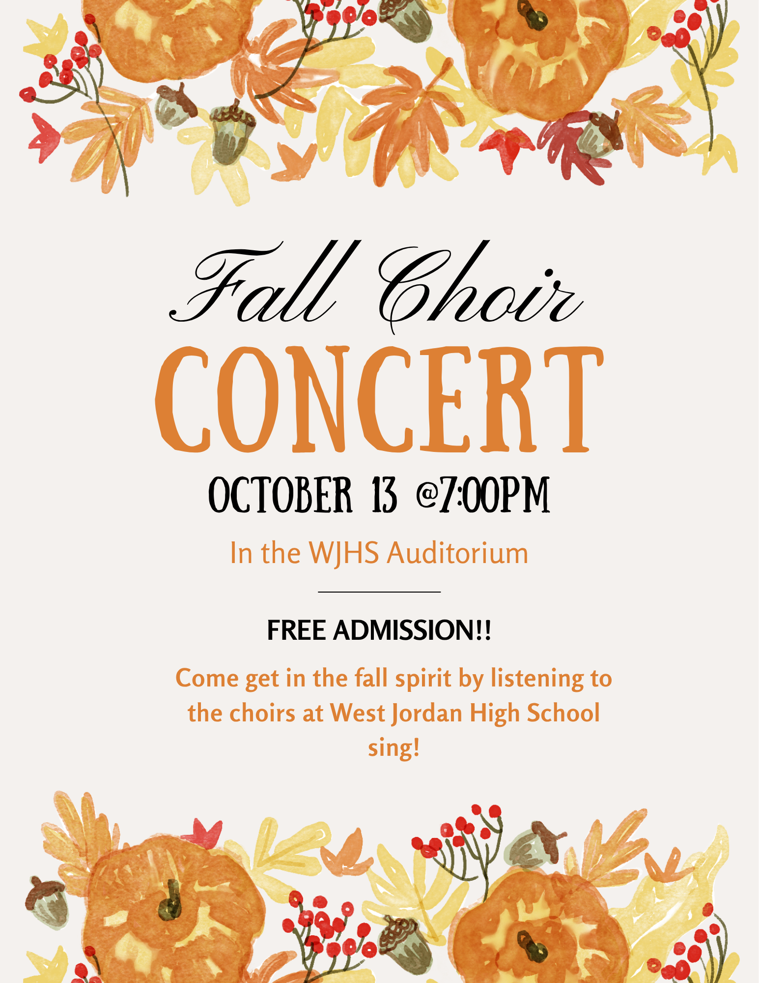 Fall Choir Concert