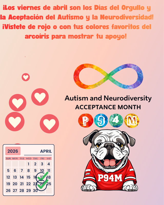 Flyer for Autism and Neurodiversity Acceptance Month (Spanish)