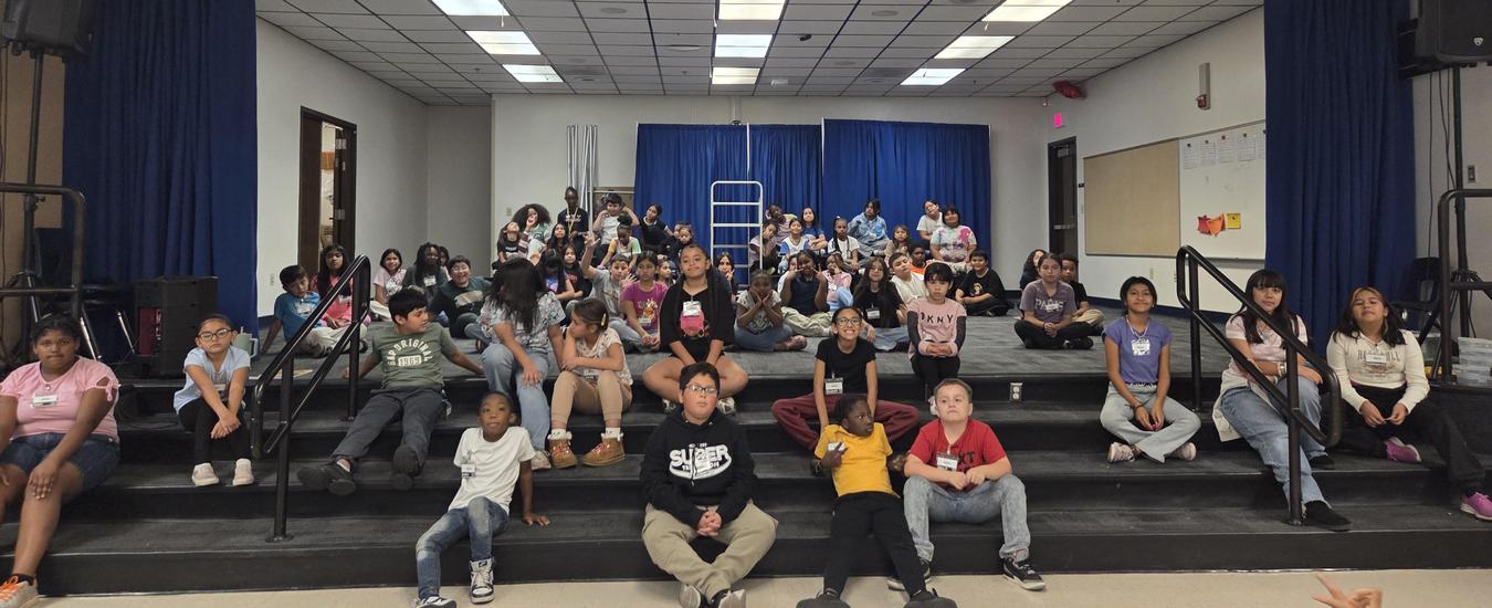 Students during Lion King KIDS! rehearsals.