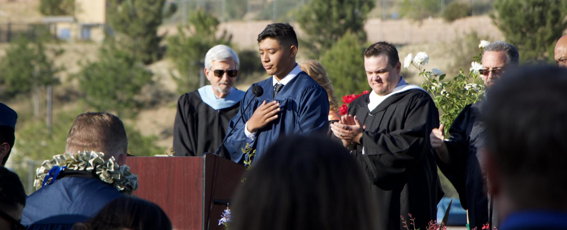 Student at Podium