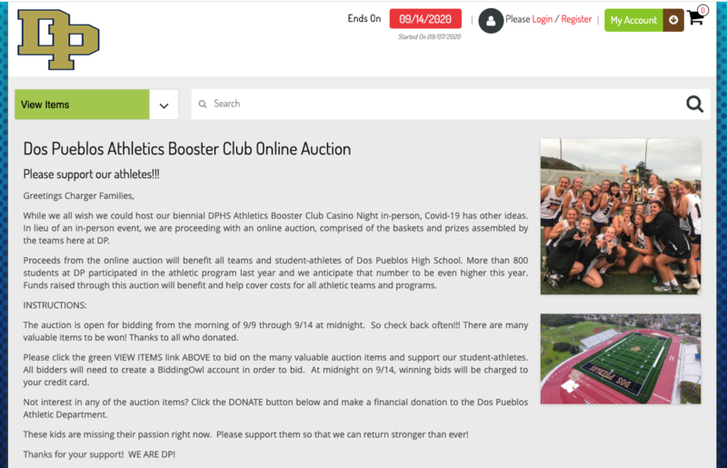 Dos Pueblos Athletics Booster Club Online Auction Featured Photo