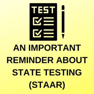state testing reminder