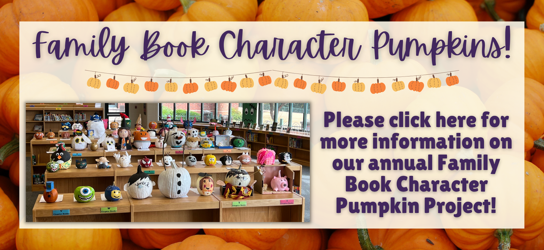 Family Book Character Pumpkins