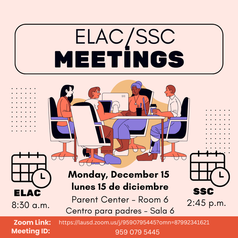 ELAC and SSC Meeting