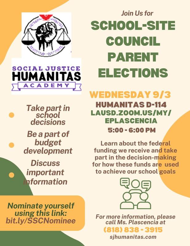 School Site Parent Elections Flyer - English