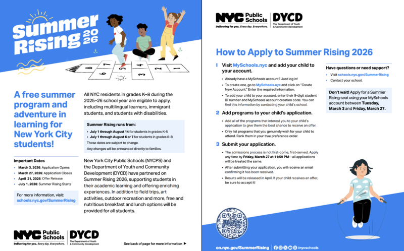 Summer Rising 2026 Flyer