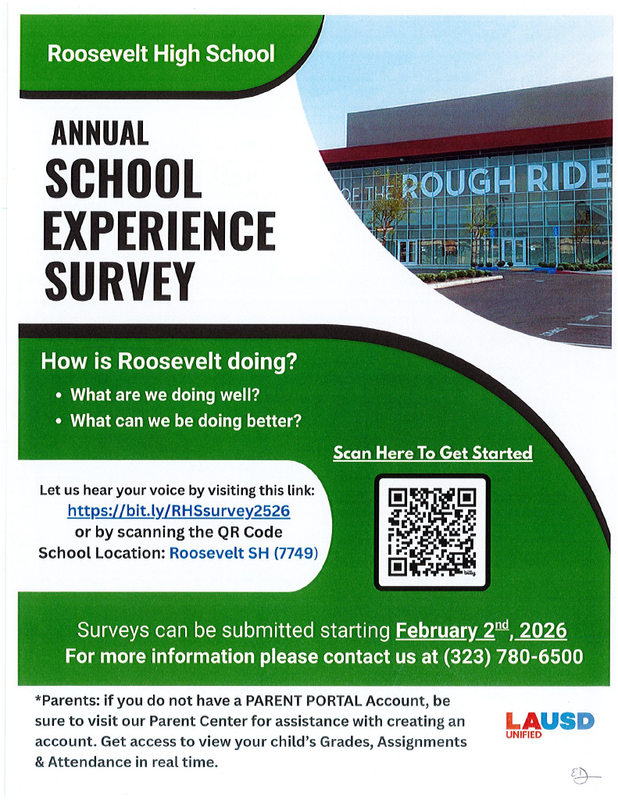 Annual School Experience Survey Flyer