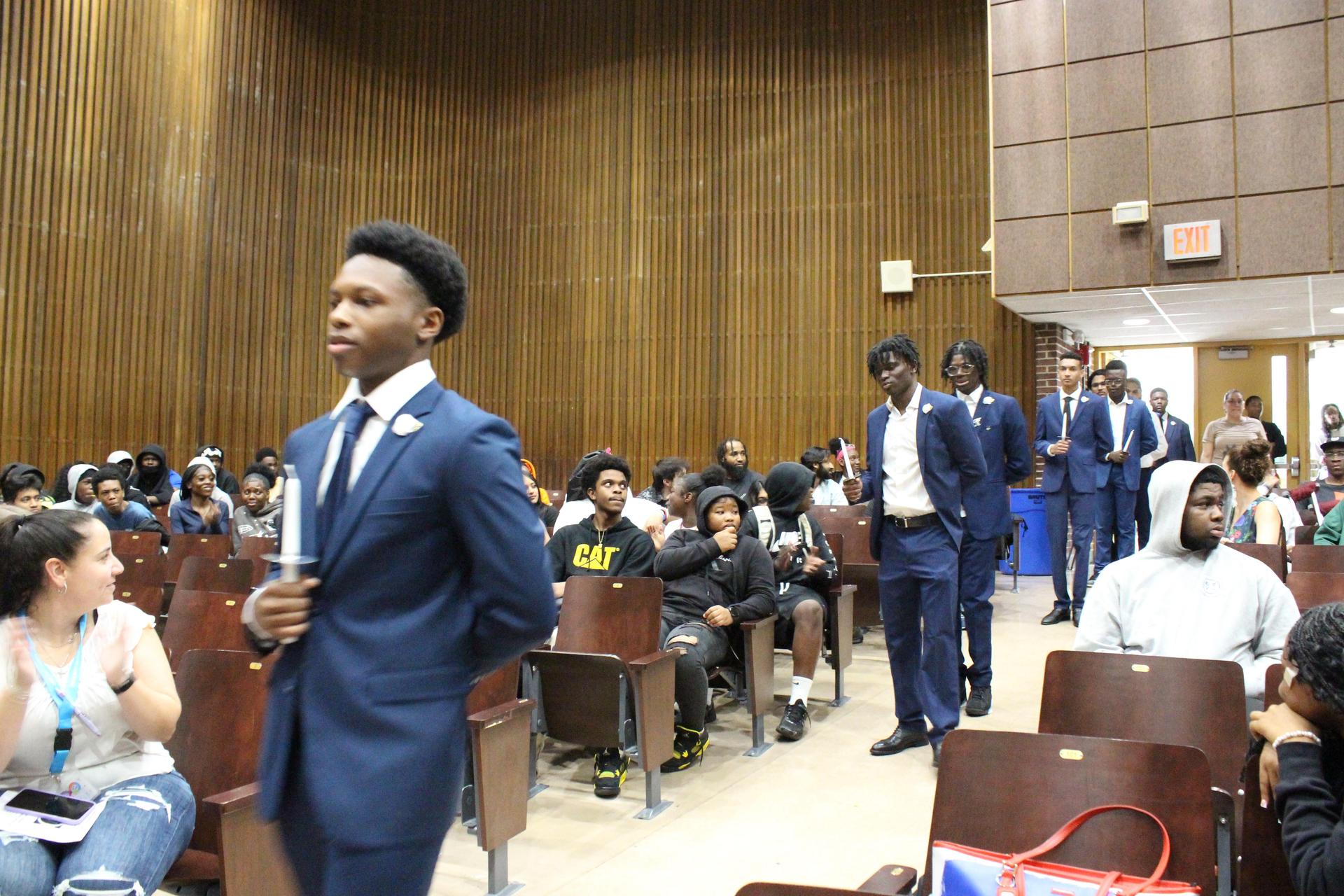 National Honor Society Induction, boys procession 