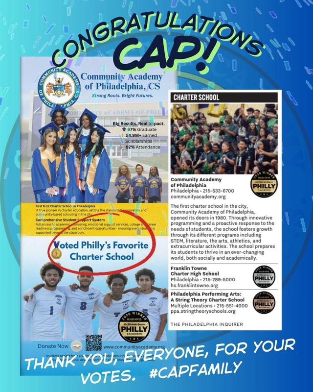 Cap Wins Best Charter School in Philly