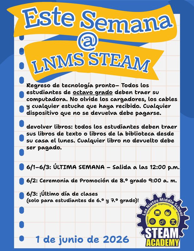 This Week 6/1/26 Spanish
