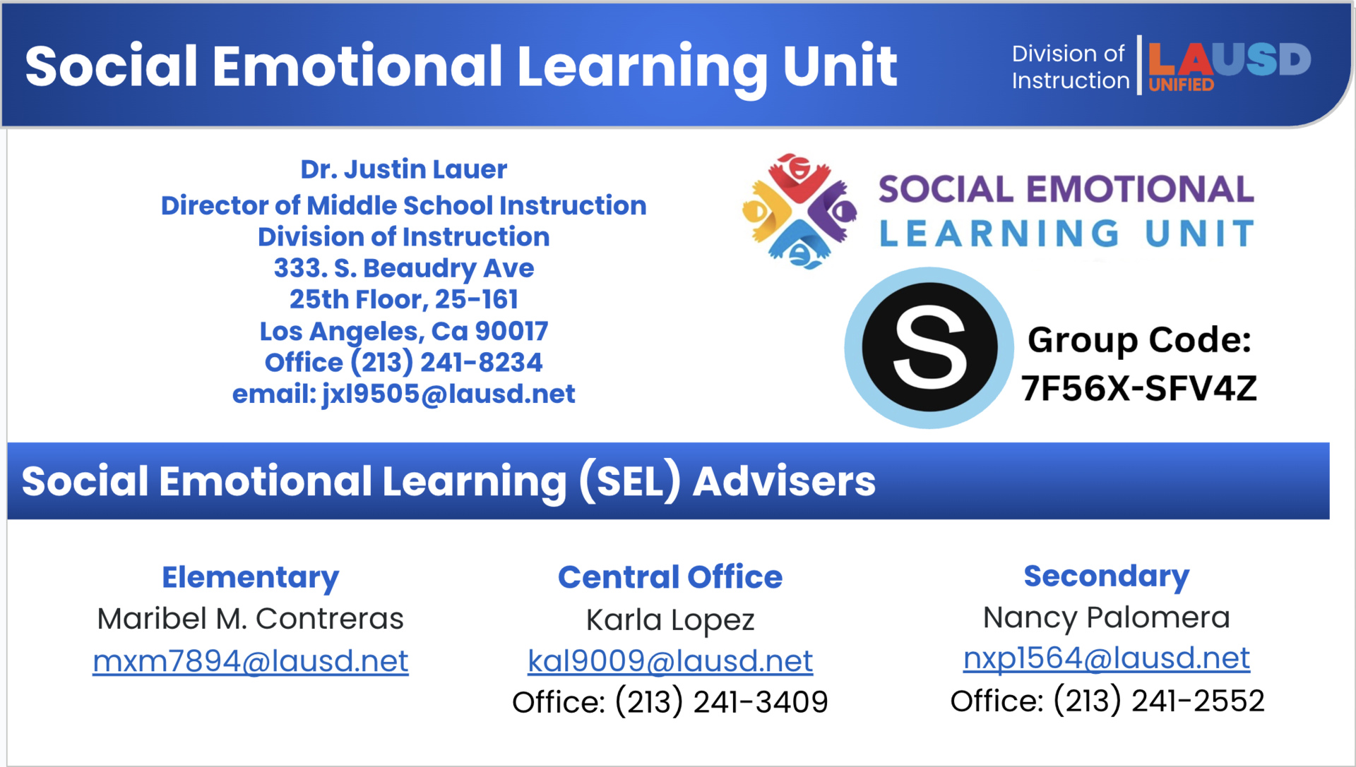 contact information