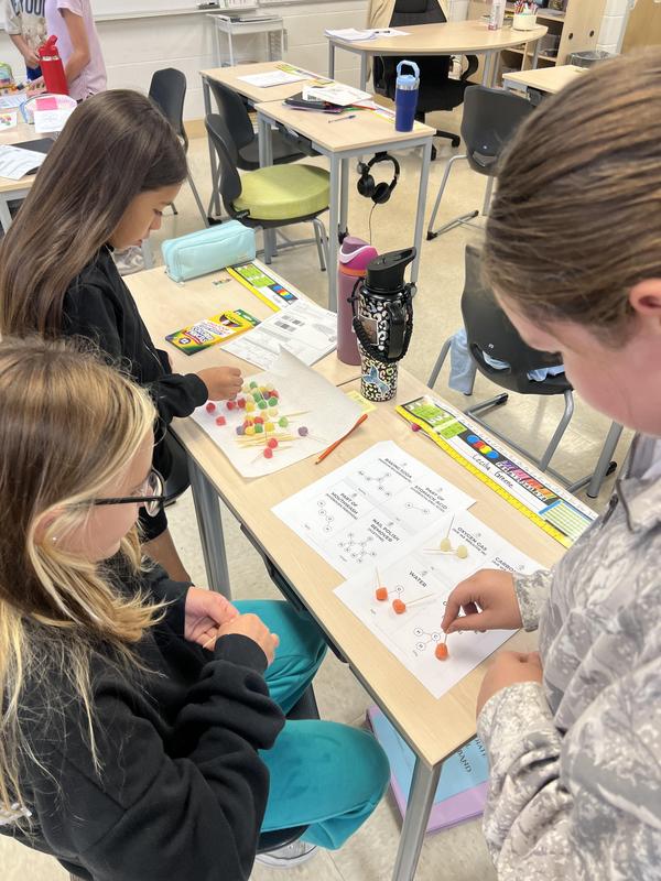 Students have entered their science unit where they’re learning about matter.