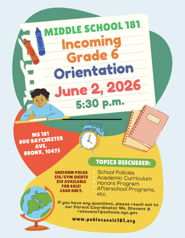 Incoming 6th Grade Students