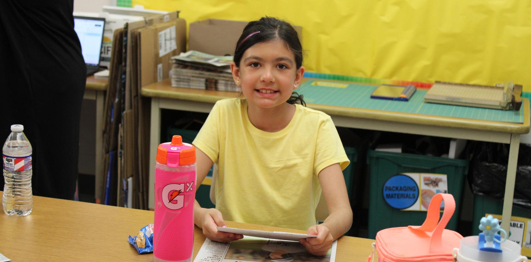 girl with a water bottle