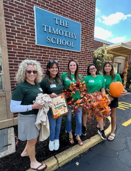 Saturday Club Members in front of The Timothy School