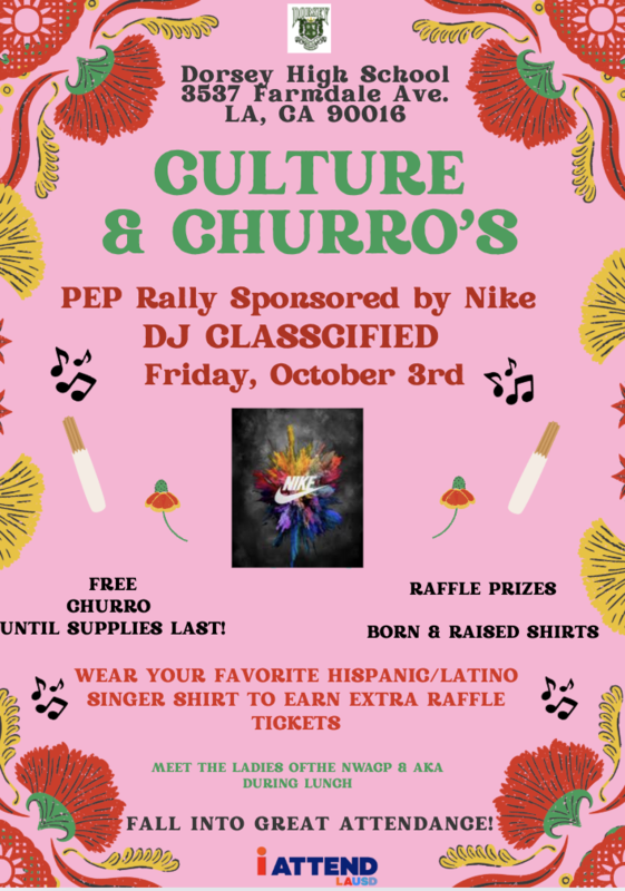 Dorsey Culture and Churros Flyer English