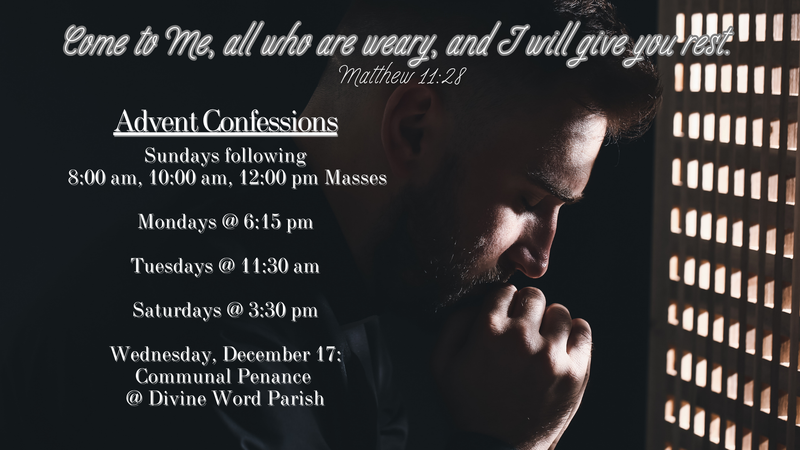 Advent Confession times