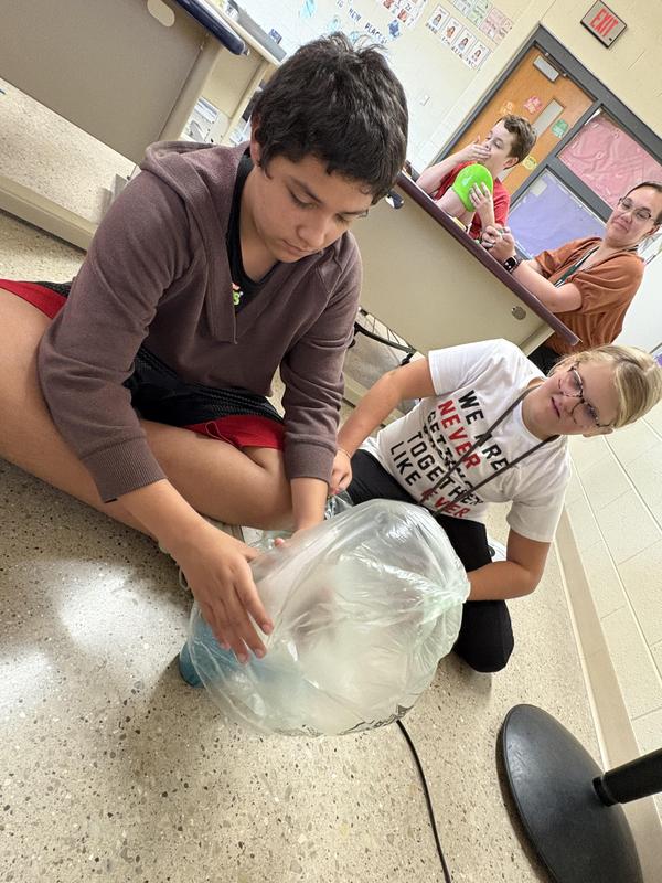 Middle School students build their own hot air balloons