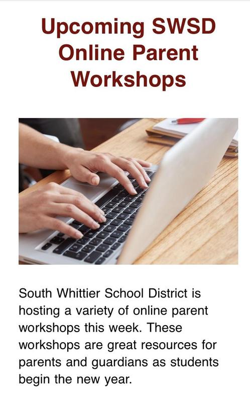 Parent Workshops! August 18th and 19th Featured Photo