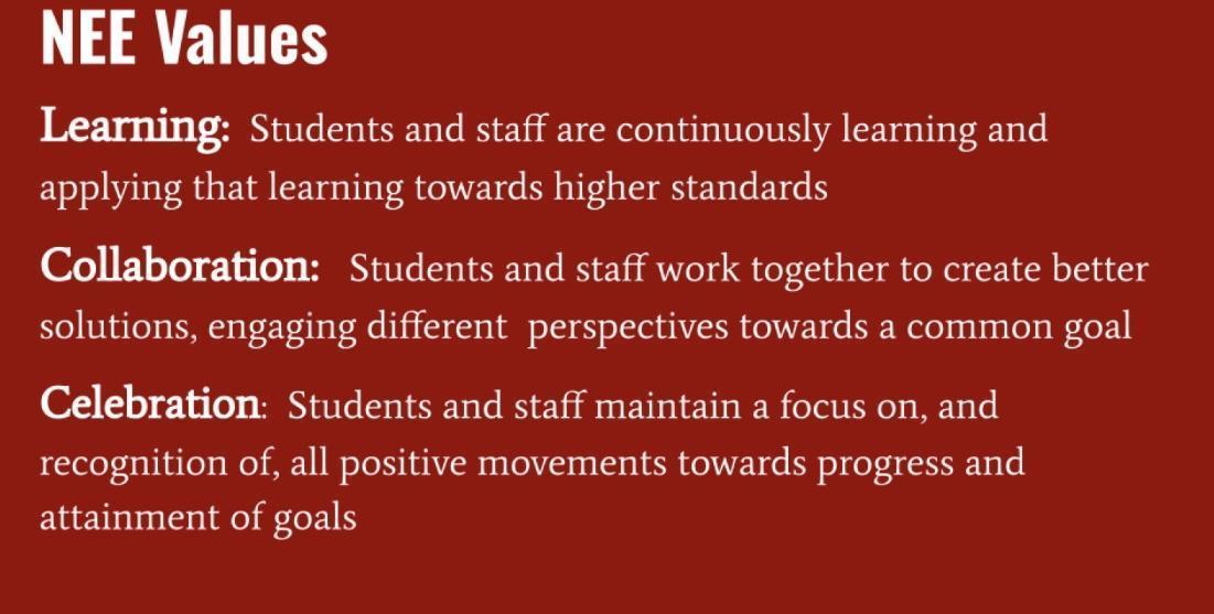 NEE Values Graphic