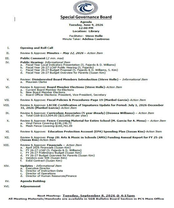 Agenda