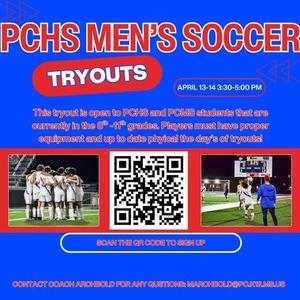 Soccer tryouts are around the corner! Scan the QR code or hit the link to sign up!